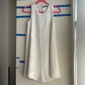 Zara White XS Sleeveless Mini short A-line shift Dress